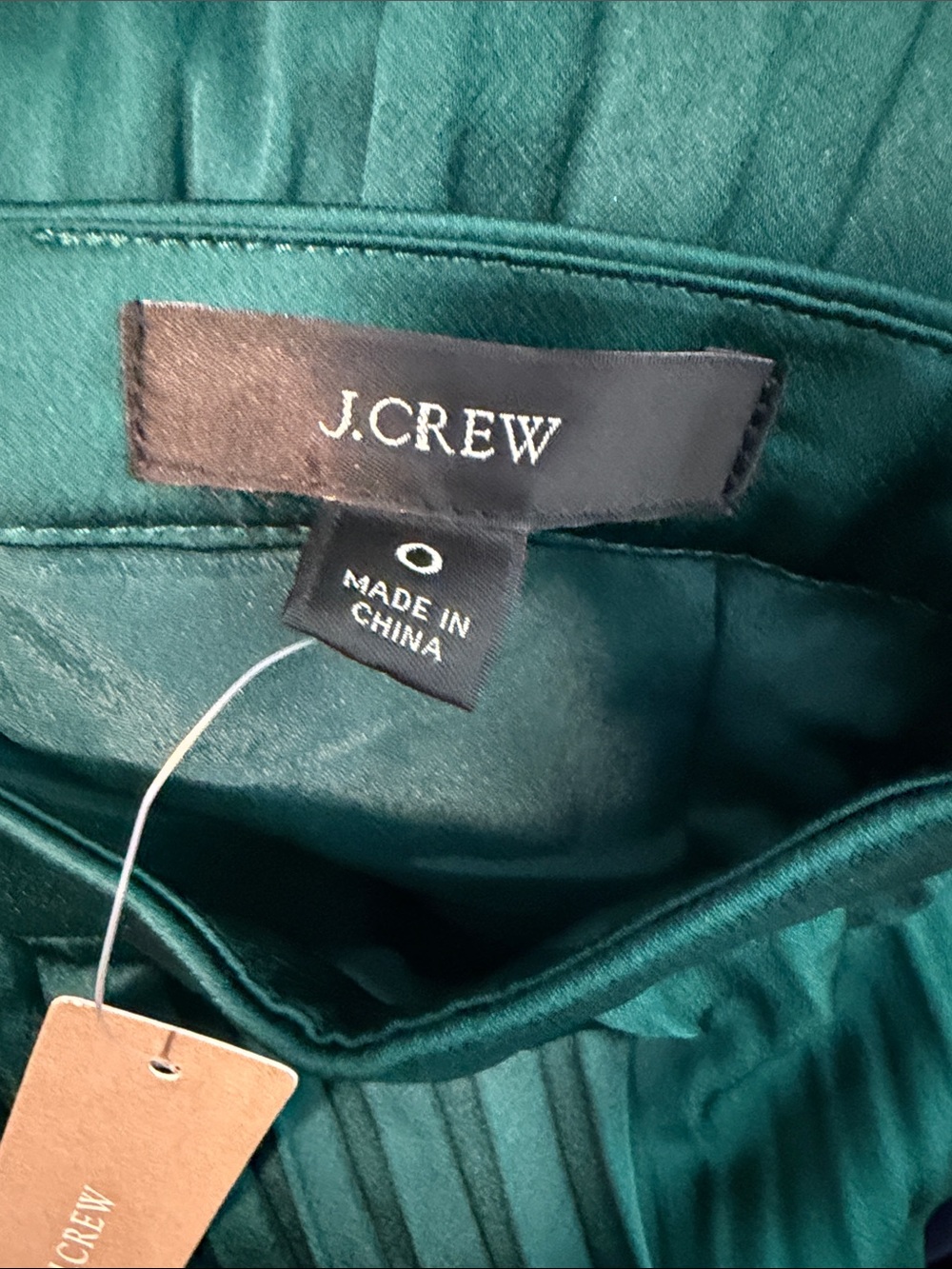 J. Crew Emerald Green Pleated Midi Skirt - Picture 4 of 8